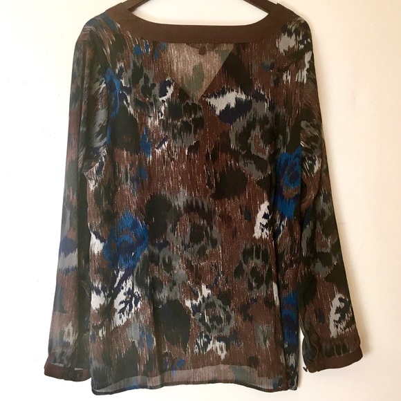 Veristile Sheer Multi-Colour Chiffon Top size 16 - Picture 13 of 14